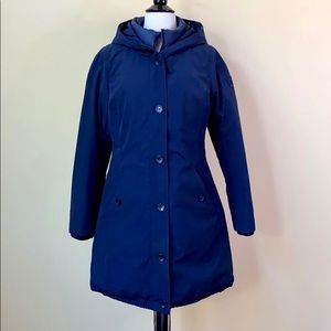 Tommy Hilfiger Down Navy Knee Length Hooded Parka